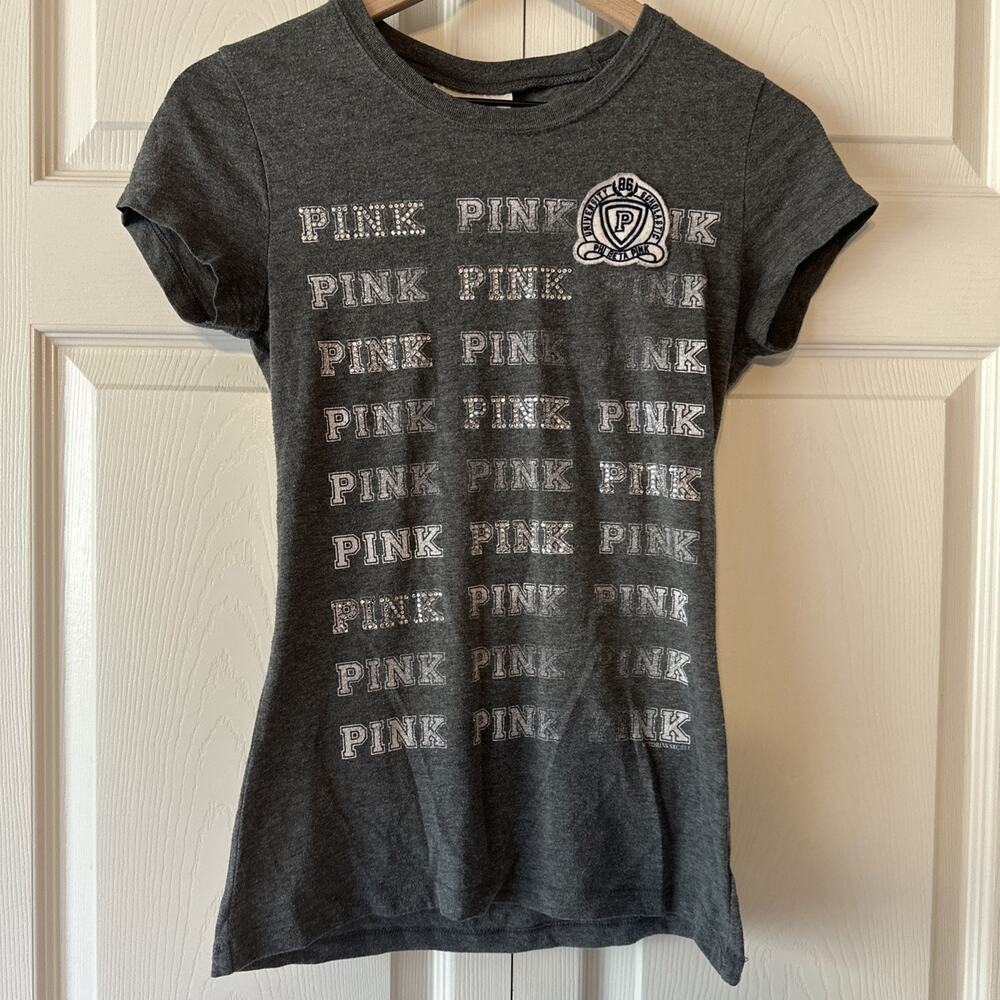 Vintage - Victoria's Secret PINK Bling Top University 86 Scholastic Phi Beta- XS
